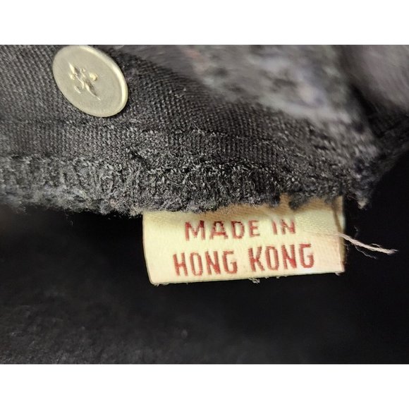 J & Co Denim Jacket Womens Large Black Distressed Retro Buckle Accent Full Zip - Picture 10 of 10